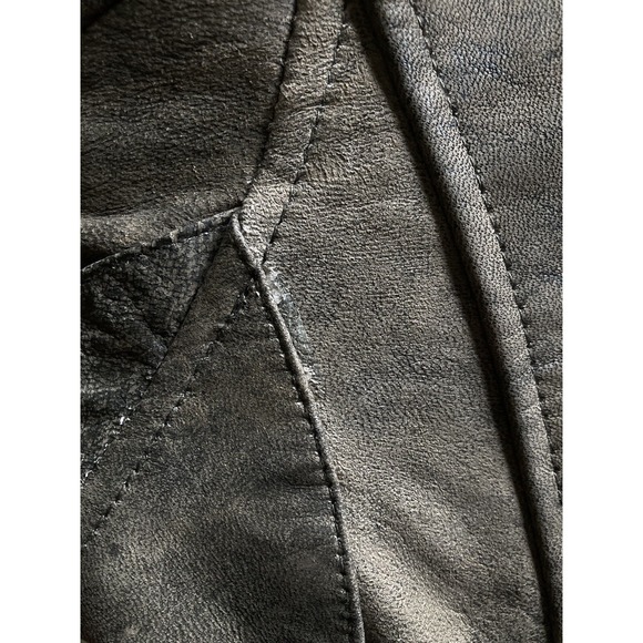 NWOT BIX13 Men's 46 Premium Quality Leather Coat Tom Hardy Bane Faux Shearling - Picture 2 of 16